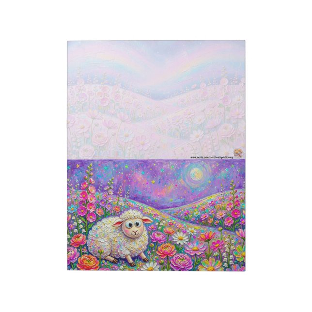 Dreamy Lamb Notepad (Rotated)