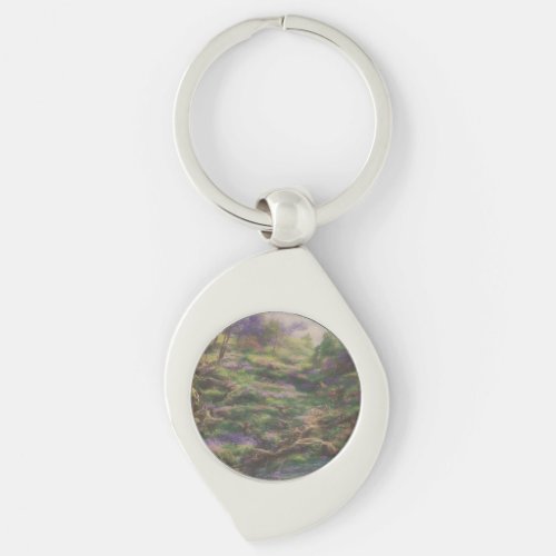 Dreamy Landscape Paint Nature Tree Dreamlike   Keychain