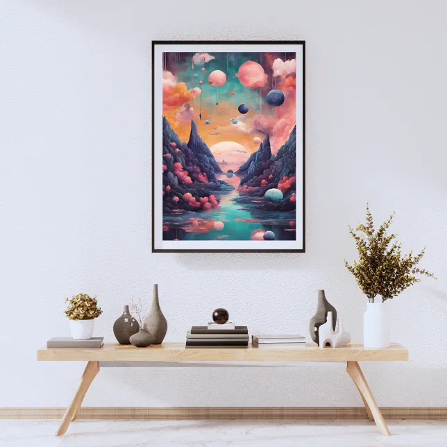 Dreamy Landscape Surrealism Print Poster | Zazzle