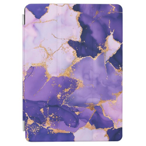 Dreamy Lavender alcohol inks and gold iPad Air Cover