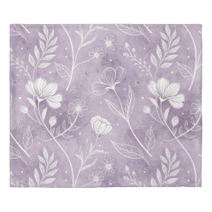 Dreamy Lavender Floral Duvet Cover – King Size
