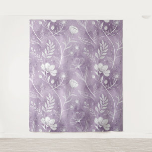 Dreamy Lavender Floral Tapestry – Oversized Wall A