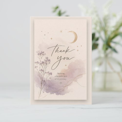 Dreamy Lavender Watercolor Thank You Card