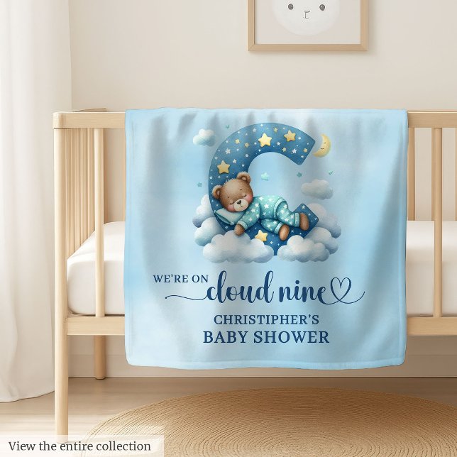 Dreamy Letter C Blanket with Baby Custom Name (Dreamy Letter C Blanket with Baby Custom Name)