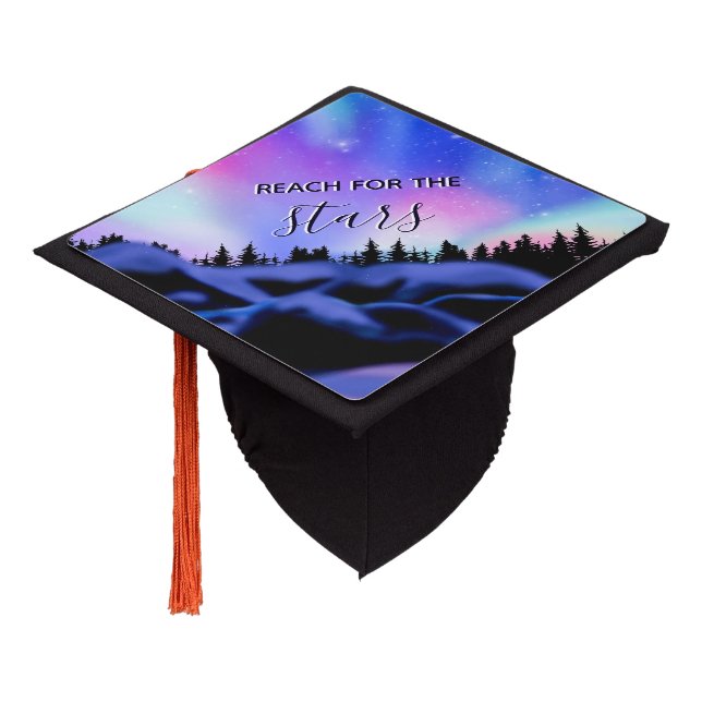 Dreamy Lights Graduation Cap Topper (Angled)
