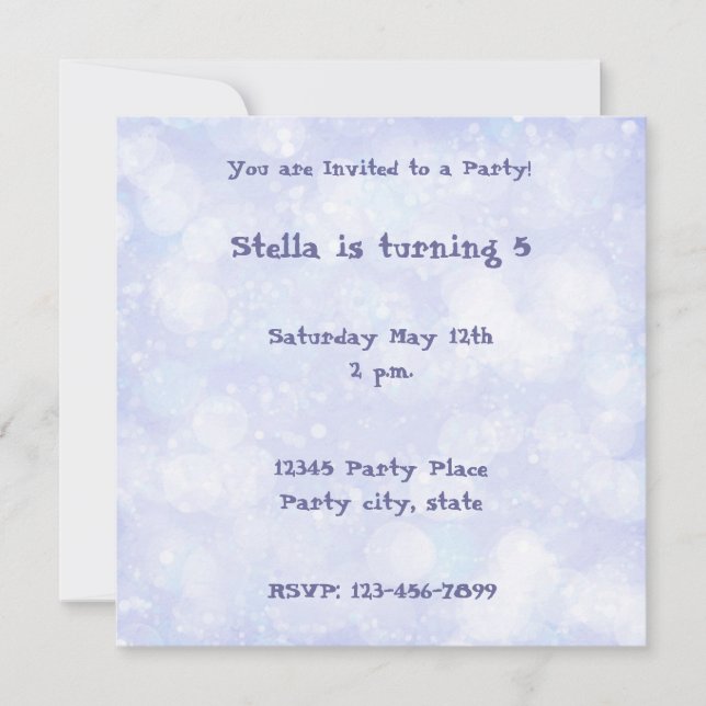 Dreamy Lilac Personalized Invitation (Front)