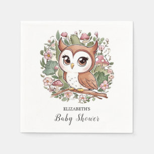 Dreamy Little Owl Baby Shower Napkins