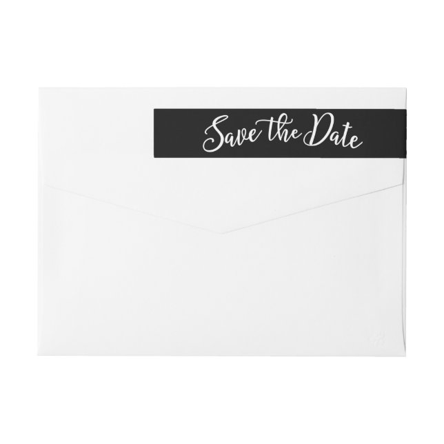 Dreamy Love EDITABLE COLOR Save The Date Label (Back)