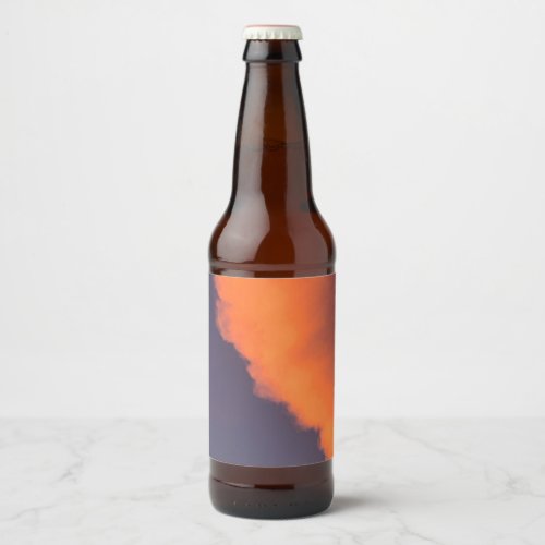 Dreamy magical clouds  in dreamy magical colors beer bottle label