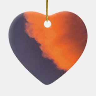 Dreamy, magical clouds in dreamy, magical colors ceramic ornament