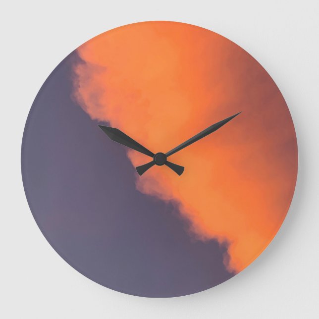 Dreamy, magical clouds  in dreamy, magical colors large clock (Front)