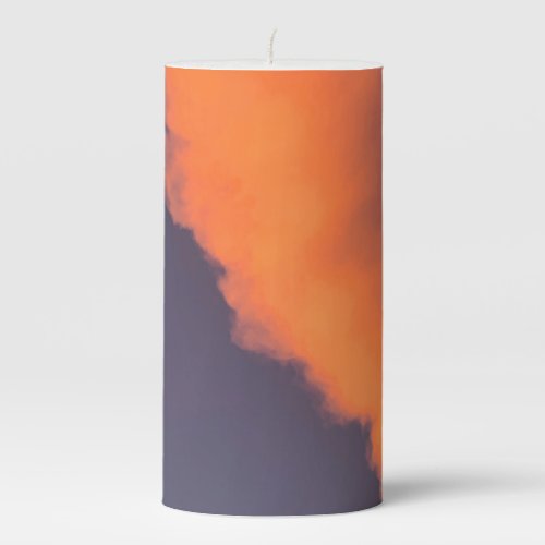 Dreamy magical clouds  in dreamy magical colors pillar candle