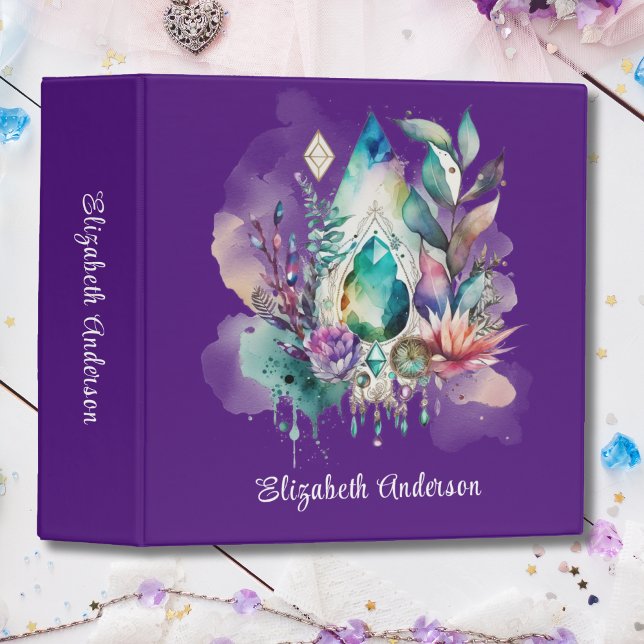 Dreamy Magical Crystals Boho Dreamcatcher 3 Ring Binder (Creator Uploaded)