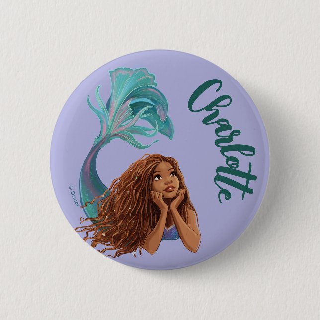 Dreamy Mermaid Ariel Art Button (Front)