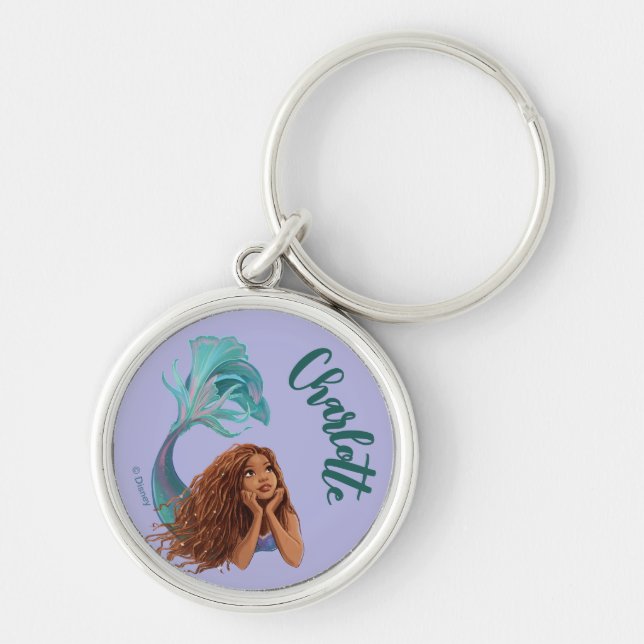 Dreamy Mermaid Ariel Art Keychain (Front)