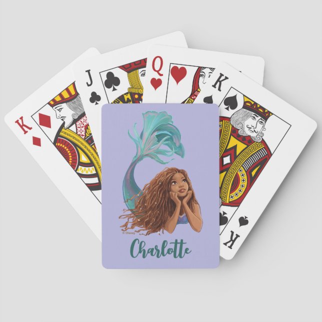 Dreamy Mermaid Ariel Art Poker Cards (Back)