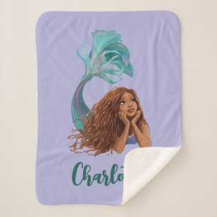 Dreamy Mermaid Ariel Art Sherpa Blanket