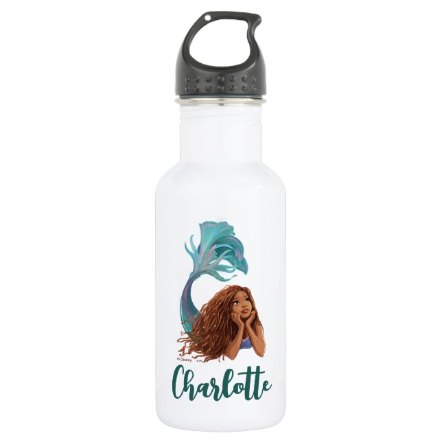 Dreamy Mermaid Ariel Art Stainless Steel Water Bottle (Front)
