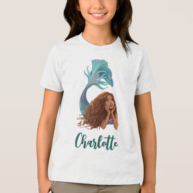 Dreamy Mermaid Ariel Art Tri-Blend Shirt (Front)