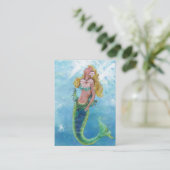 Dreamy Mermaid Painting Business Card (Standing Front)