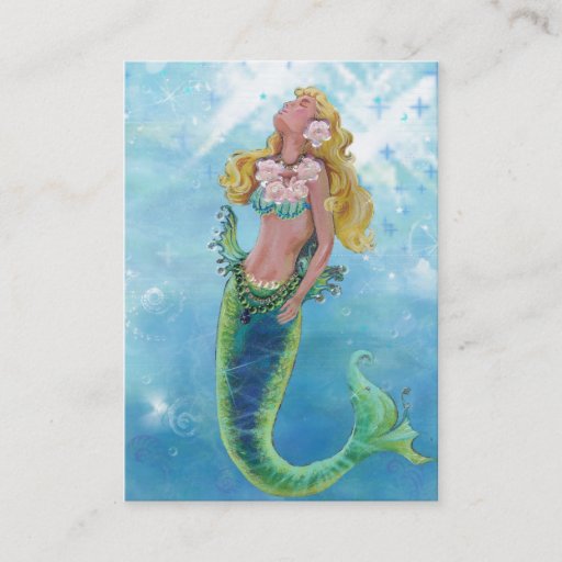 Customizable Dreamy Mermaid Painting Business Cards