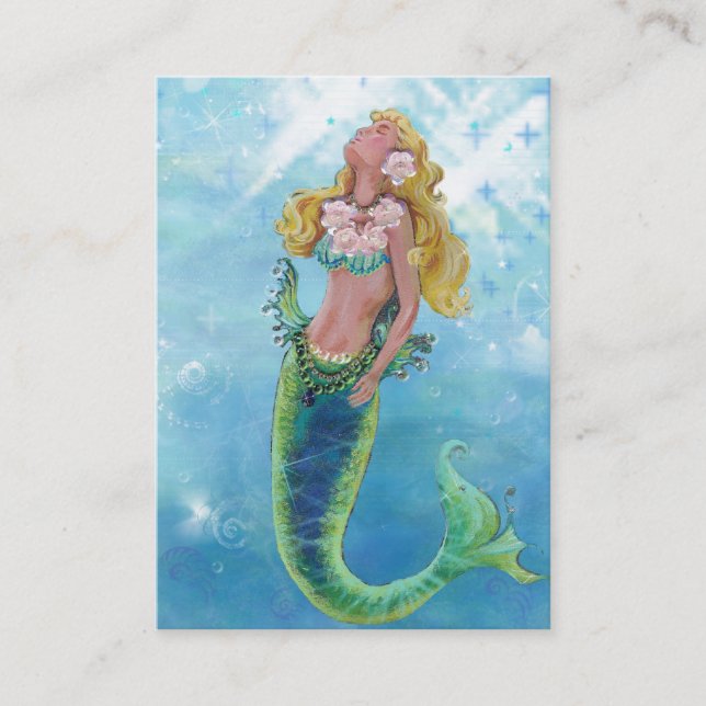 Dreamy Mermaid Painting Business Card (Front)