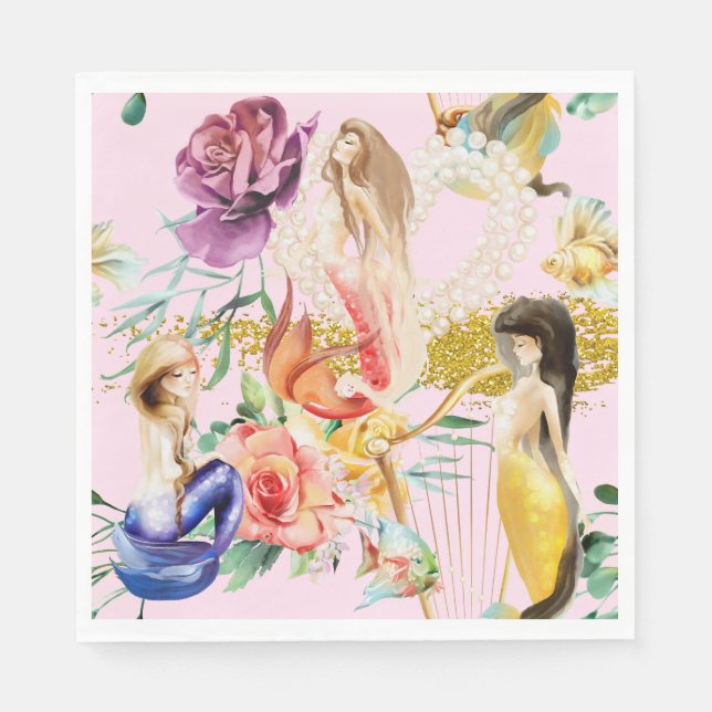 Dreamy Mermaid's Napkins (Front)