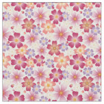 Dreamy Mixed Blossoms on White Small Scale Floral Fabric