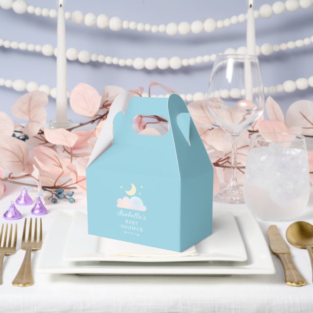 Dreamy Moon and Stars Cloud Nine Baby Shower Favor Boxes (Wedding)