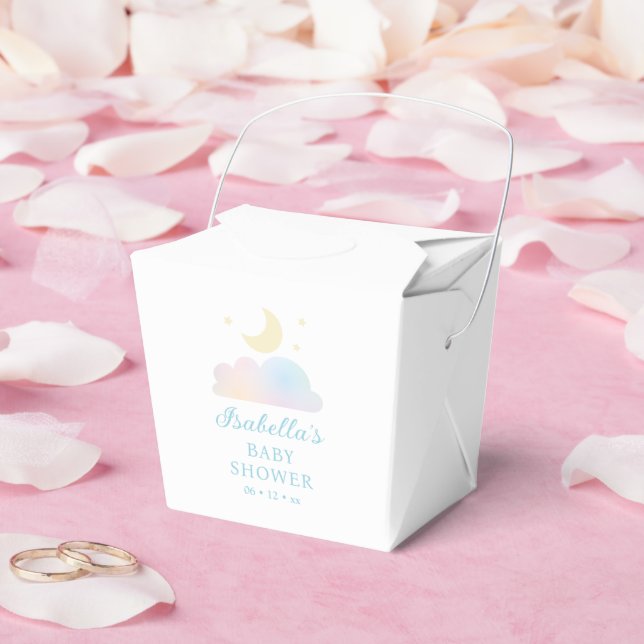 Dreamy Moon and Stars Cloud Nine Baby Shower Favor Boxes (Wedding)