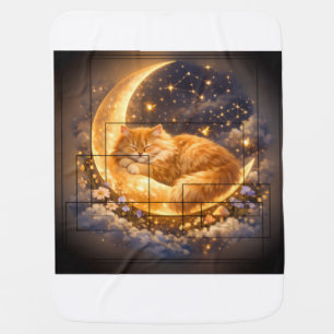 Dreamy Moon Cat Baby Blanket Baby Blanket