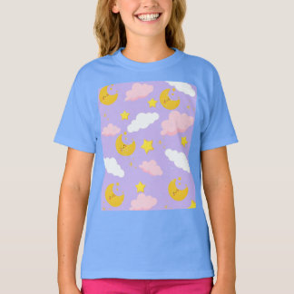 Dreamy Moon Clouds & Stars Night Sky T-Shirt