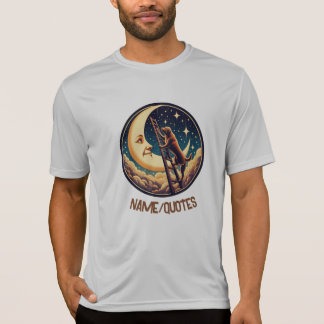 Dreamy Moon & Dog Climbing Ladder T-Shirt