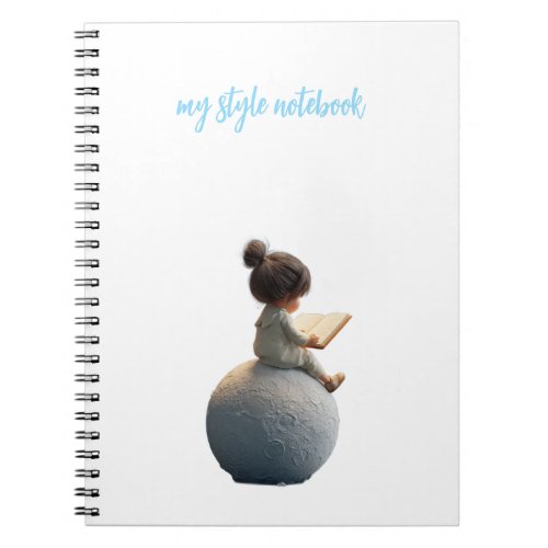 Dreamy Moon Girl Notebook – Cute Celestial Journal