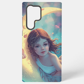 Dreamy Moon Girl Samsung Case Design | Cute Baby 
