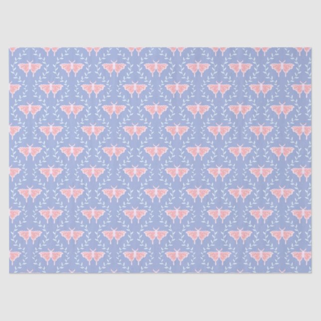 Dreamy Moth & Vine – Whimsical Nature Tissue Paper (Front)