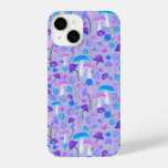 Dreamy Mushrooms &amp; Flowers Purple Turquoise Iphone 14 Case at Zazzle