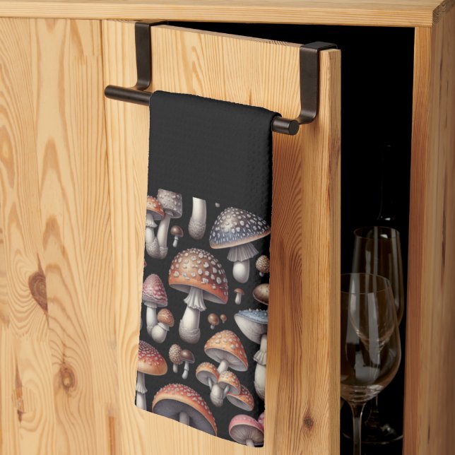 Dreamy Mushrooms Kitchen Towel (Thirds Fold)