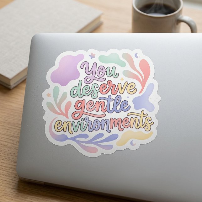 Dreamy Neurodivergent Affirmation Pastel Typograph Sticker (Creator Uploaded)
