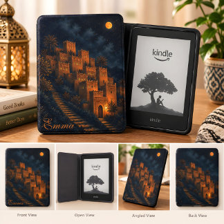 Dreamy Night Landscape Illustration Kindle Cover