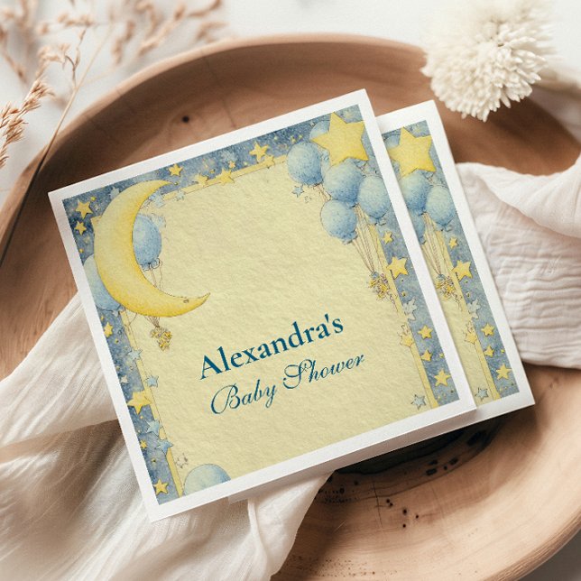 Dreamy Night Sky Baby Shower Napkins (Creator Uploaded)