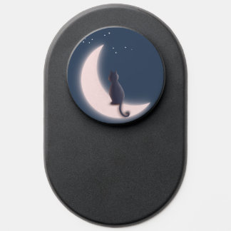 Dreamy Night Sky Cat Lover Design PopSocket