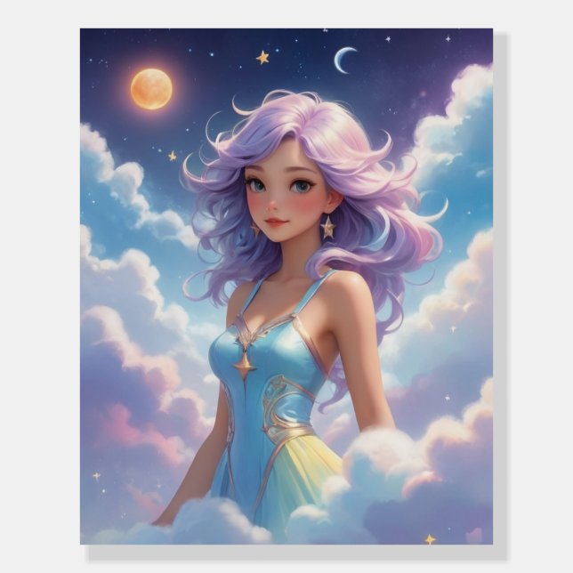 Dreamy Night Sky Wall Art Foam Board (Front)