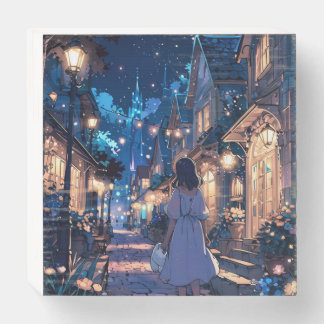 Dreamy Night Under the Moonlight Wooden Box Sign