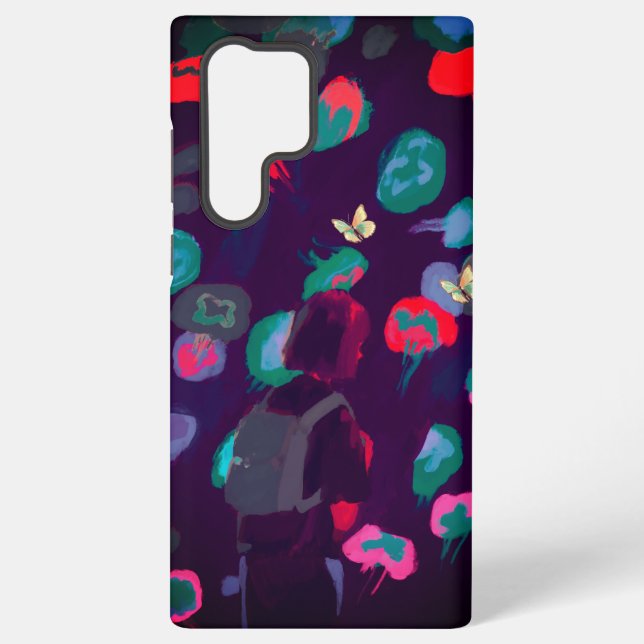 Dreamy Night Walk – Abstract Art Samsung Galaxy Case (Back)