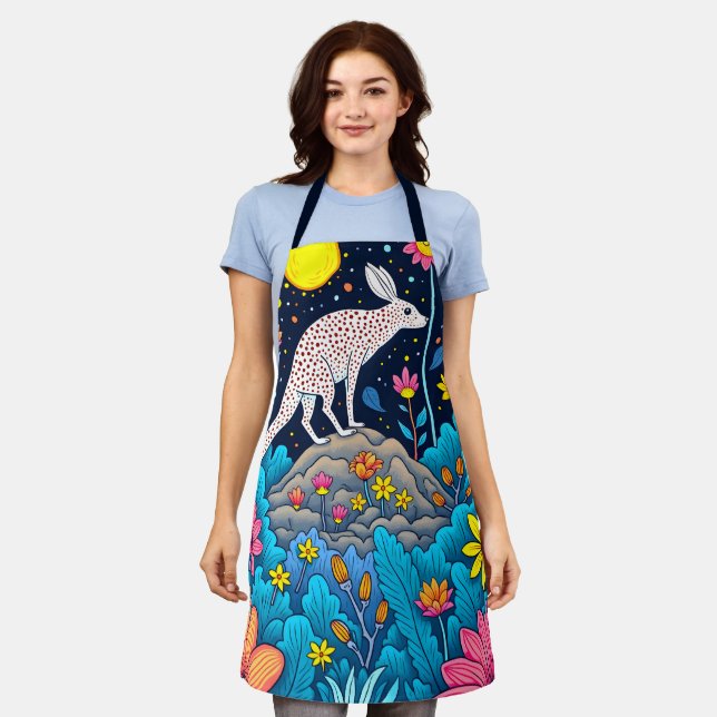 Dreamy Nighttime Forest Apron (Worn)