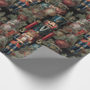 Dreamy Nutcracker Christmas Deep Blue Wrapping Paper