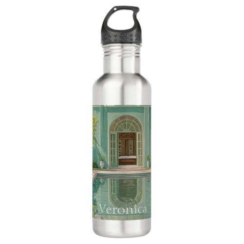 Dreamy Oasis Pastel_Colored Swimming Pool Stainless Steel Water Bottle