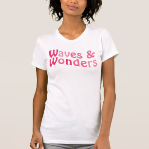 Dreamy Ocean-Inspired Tee with Wavy Pink Typograph