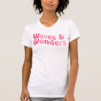 Dreamy Ocean-Inspired Tee with Wavy Pink Typograph